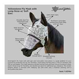 Yellowstone Horse Fly Mask with Ears and Nose Item # 50303
