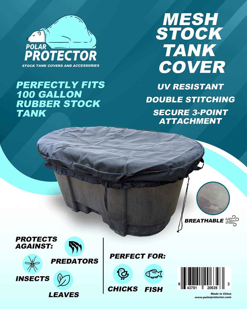 Valley Vet - Mesh Stock Tank Cover for Oval Tanks Polar Protector ...