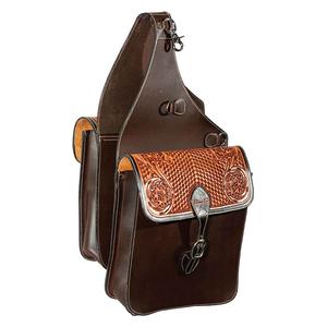 Tooled Leather Saddle Bag Item # 50822