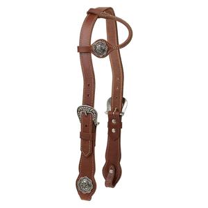 Contoured 1 1/4-in Sliding Ear Horse Headstall Item # 50990