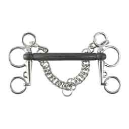 Rubber Mullen Mouth Pelham Horse Bit Item # 51200