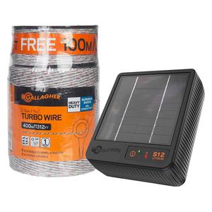 S12 Solar Energizer and 1312-ft Poly Wire Fence Kit Item # 51589