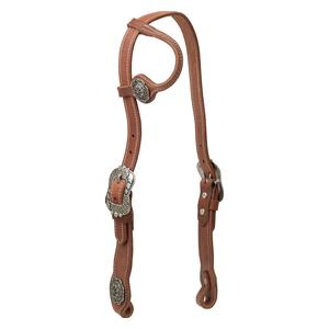 Contoured Sliding Ear Horse Headstall with 1-in Grid Center Weaver Leather