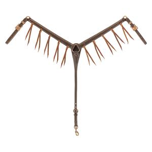 Western Outlaw Tapered Leather Horse Breast Collar with Tassels  Weaver Leather