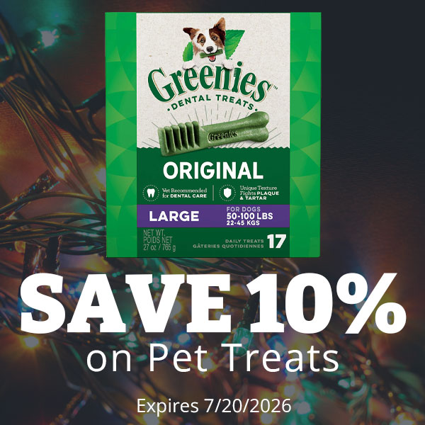 Save 10% on Pet reats