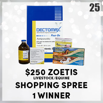 $250 Zoetis livestock or equine Shopping Spree