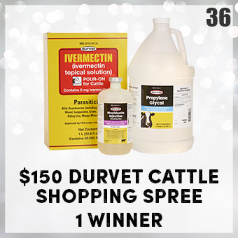 $150 Durvet Cattle Shopping Spree - 1 winner