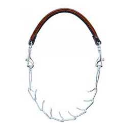 Pronged Goat Neck Chain with Leather Handle 24'' - Item # 10022