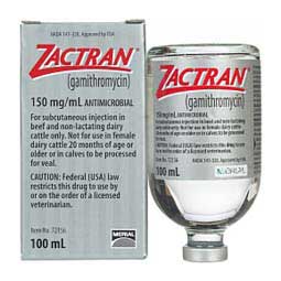 Zactran (gamithromycin) for Beef & Non-Lactating Dairy Cattle 100 ml - Item # 1048RX