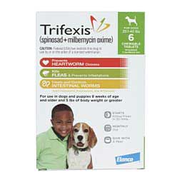 Trifexis for Dogs 20-40 lbs 6 ct - Item # 1083RX