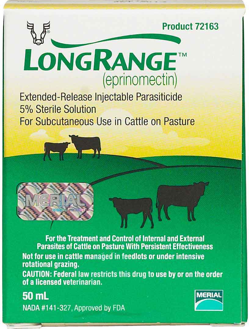 LongRange Extended Release Parasiticide For Cattle Merial Safe 