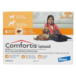 Comfortis Chewable Tablets Dogs and Cats Dog 10-20 lbs Cat 6-12 lbs 6 ct - Item # 1104RX