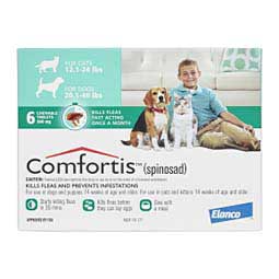 Comfortis Chewable Tablets Dogs and Cats Dog 20-40 lbs Cat 12-24 lbs 6 ct - Item # 1105RX