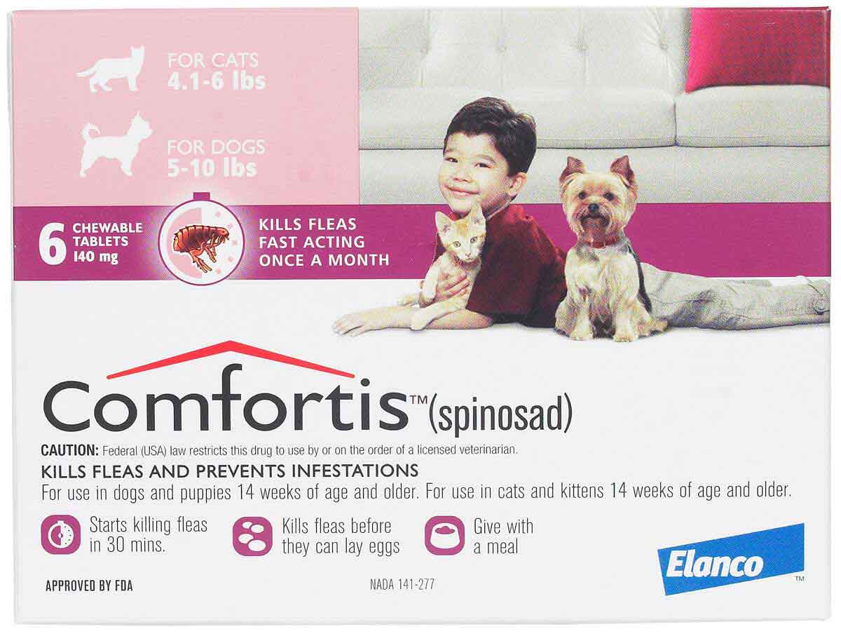 Comfortis Chewable Tablets Dogs And Cats Elanco Animal Health -  Safe.Pharmacy|External Parasite Trea