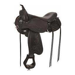 1750 Wind River Flex 2 Western Trail Horse Saddle Black - Item # 11137