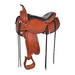 1750 Wind River Flex 2 Western Trail Horse Saddle Regular Oil - Item # 11137