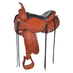 1750 Wind River Flex 2 Western Trail Horse Saddle Regular Oil - Item # 11137