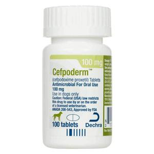 Cefpodoxime Proxetil for Dogs 100 mg 100 ct - Item # 1139RX