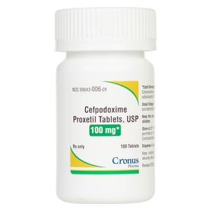 Cefpodoxime Proxetil for Dogs 100 mg 100 ct - Item # 1139RX
