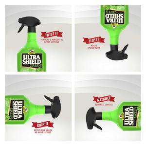 UltraShield Green Fly Spray Repellent for Horses, Ponies, Foals and Dogs 1 quart - Item # 11504