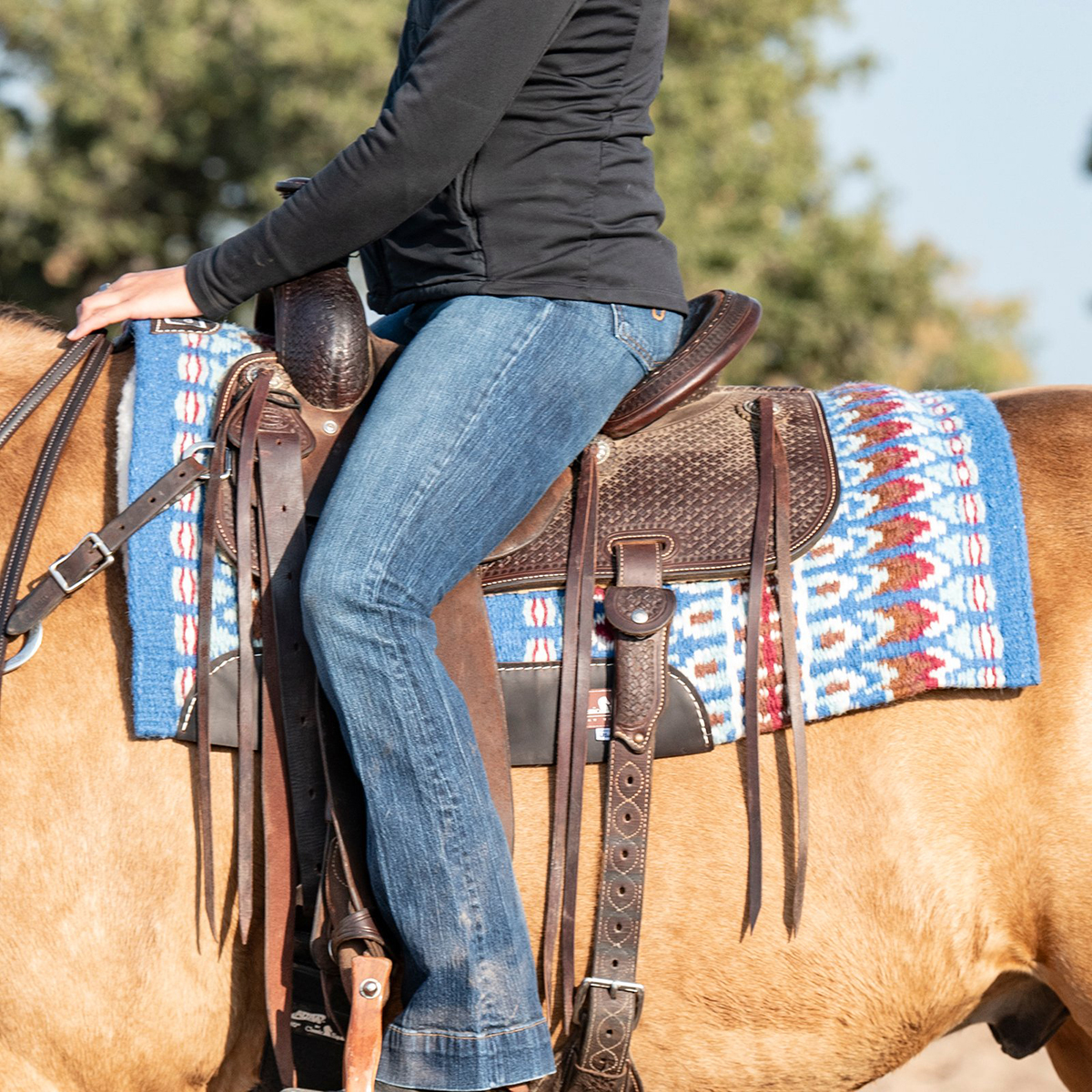 Valley Vet - Sensorflex Wool Blanket Top Horse Saddle Pad Classic