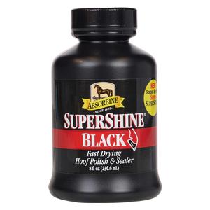 SuperShine Fast Drying Hoof Polish and Sealer for Horses Black 8 oz - Item # 11561