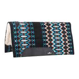 Sensorflex Wool Blanket Top Horse Saddle Pad Black Turquoise - Item # 11787