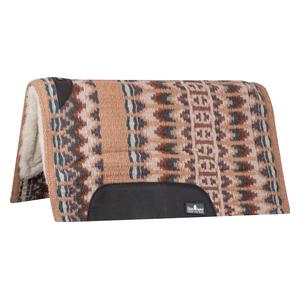 Sensorflex Wool Blanket Top Horse Saddle Pad Fawn/Peacock 32 x 34 - Item # 11787