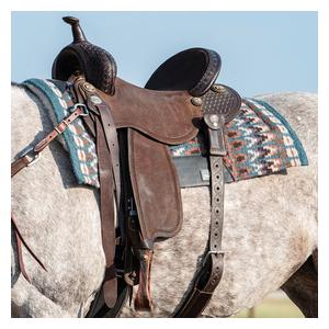 Sensorflex Wool Blanket Top Horse Saddle Pad Peacock/Cashmere 32 x 34 - Item # 11787