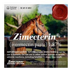 Zimecterin Paste Horse Dewormer (1.87% Ivermectin) Single dose - Item # 11817