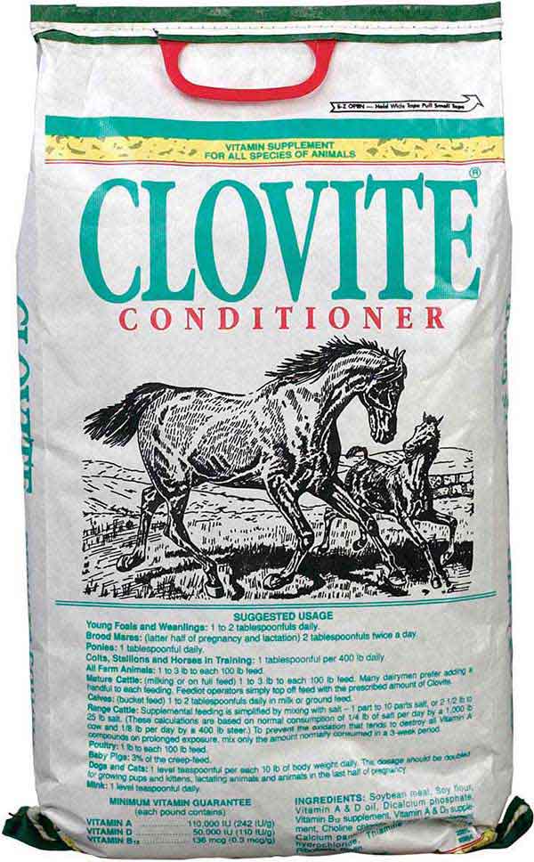 Clovite Zoetis Animal Health Vitamin Mineral Supplements Equine