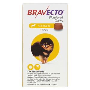 Bravecto Chews for Dogs 4.4-9.9 lbs 1 ct - Item # 1198RX