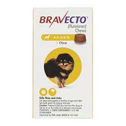 Bravecto Chews for Dogs 4.4-9.9 lbs 1 ct - Item # 1198RX
