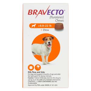 Bravecto Chews for Dogs 9.9-22 lbs 1 ct - Item # 1199RX