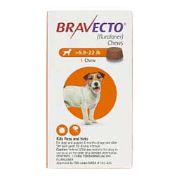 Bravecto Chews for Dogs 9.9-22 lbs 1 ct - Item # 1199RX