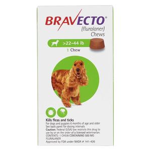 Bravecto Chews for Dogs 22-44 lbs 1 ct - Item # 1200RX