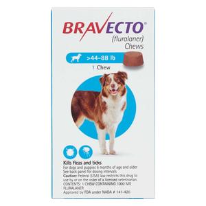 Bravecto Chews for Dogs 44-88 lbs 1 ct - Item # 1201RX