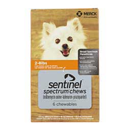 Sentinel Spectrum Chews for Dogs 2-8 lbs 6 ct - Item # 1203RX