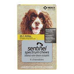 Sentinel Spectrum for Dogs 25.1-50 lbs 6 ct - Item # 1205RX