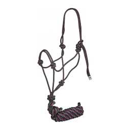 Rope Horse Halter Black/Charcoal/Burgundy - Item # 12224