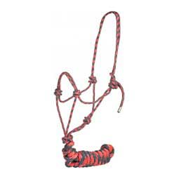Rope Horse Halter Coral/Charcoal - Item # 12224
