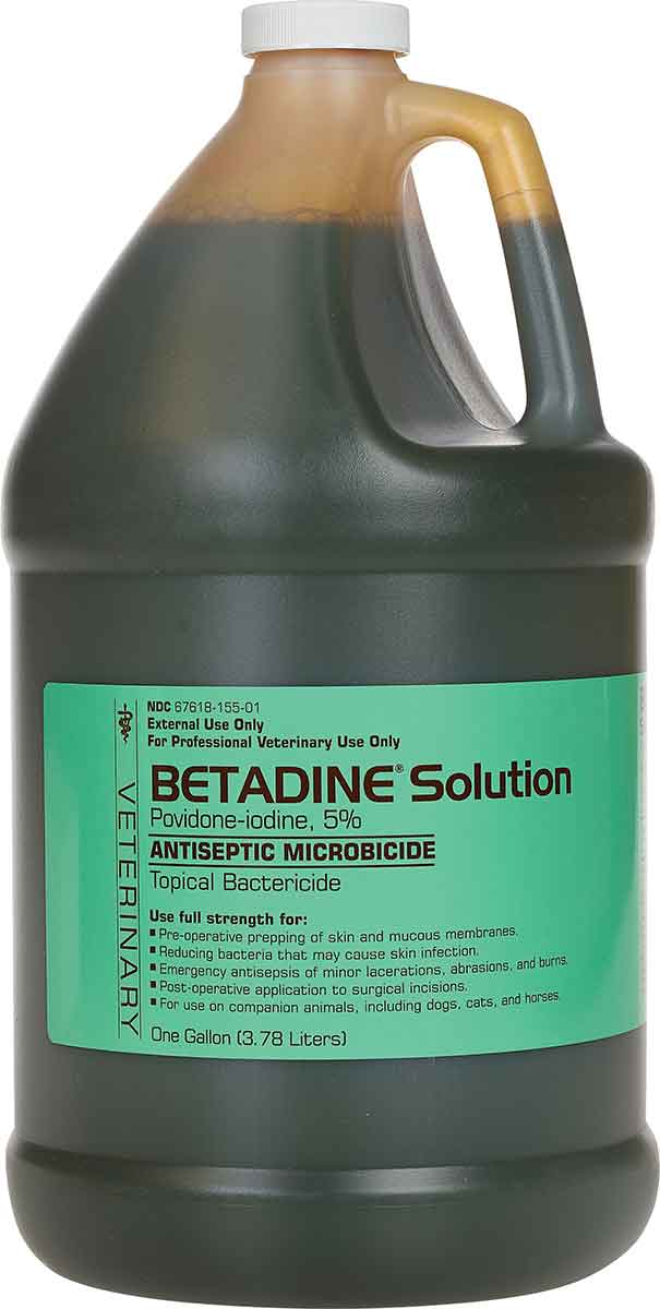 Betadine Solution 5% Povidone-iodine Antiseptic Microbicide for Animal Use