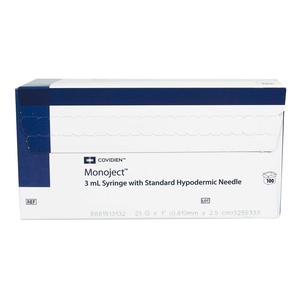 Disposable Syringes with Needles 100 ct (3 cc w/21 ga x 1 in) - Item # 12958