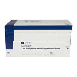 Disposable Syringes with Needles 100 ct (3 cc w/25 ga x 1 in) - Item # 12961