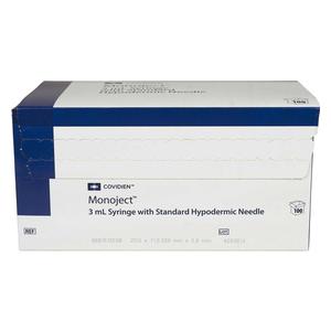 Disposable Syringes with Needles 100 ct (3 cc w/25 ga x 1 in) - Item # 12961