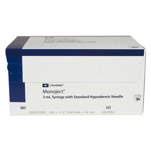 Disposable Syringes with Needles 100 ct (3 cc w/20 ga x 1 1/2 in) - Item # 12962