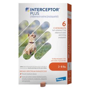 Interceptor Plus for Dogs 2-8 lbs 6 ct - Item # 1317RX