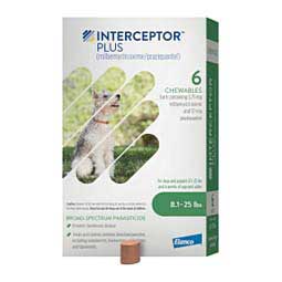 Interceptor Plus for Dogs 8-25 lbs 6 ct - Item # 1318RX
