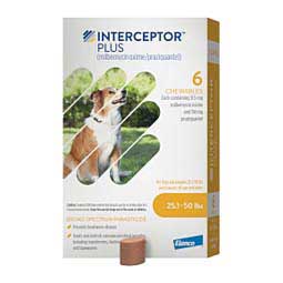 Interceptor Plus for Dogs 25-50 lbs 6 ct - Item # 1319RX