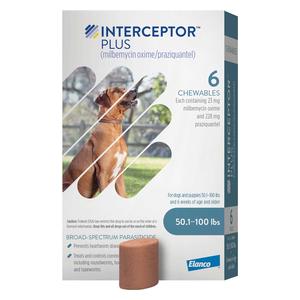 Interceptor Plus for Dogs 50-100 lbs 6 ct - Item # 1320RX